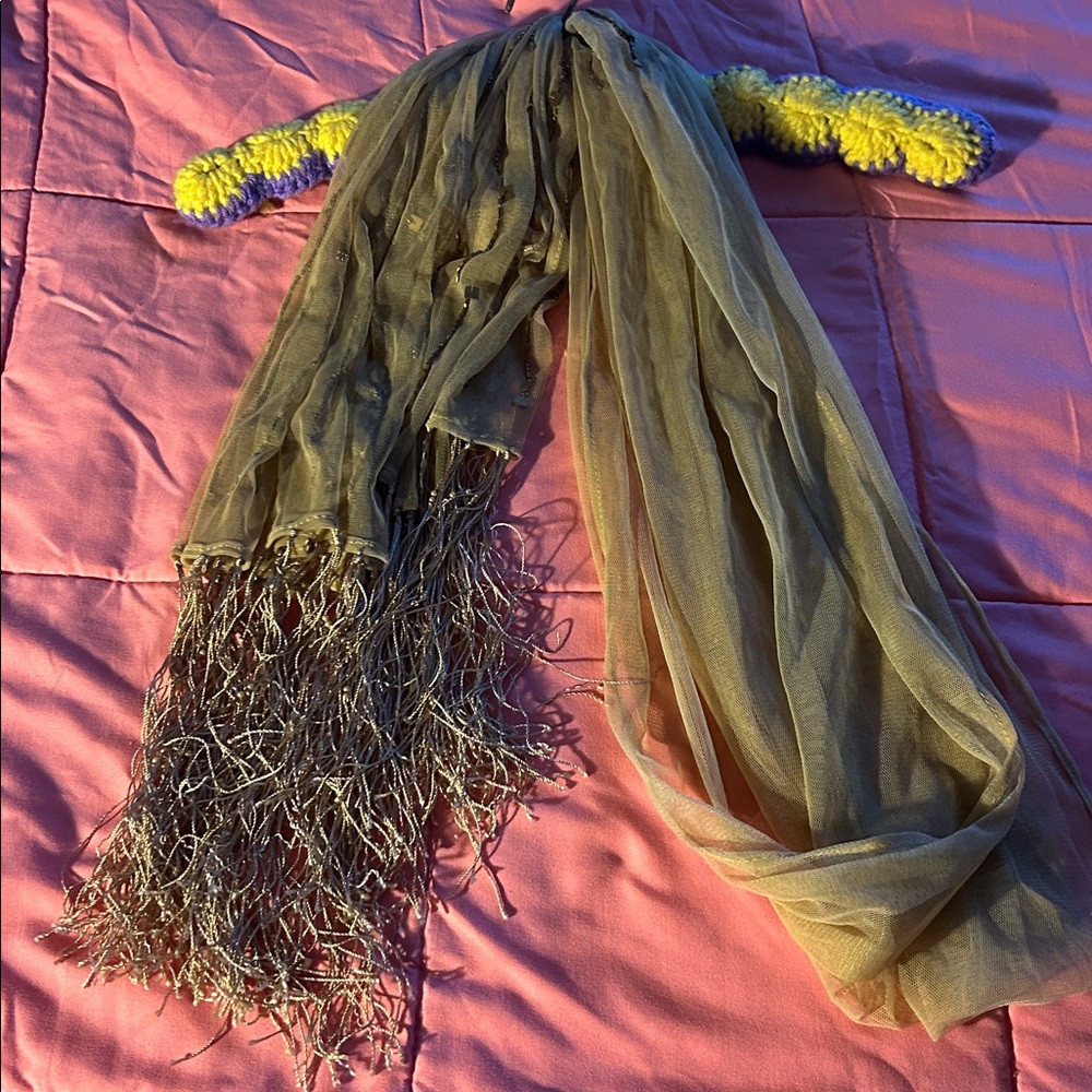 Collection B Gold Sheer Scarf